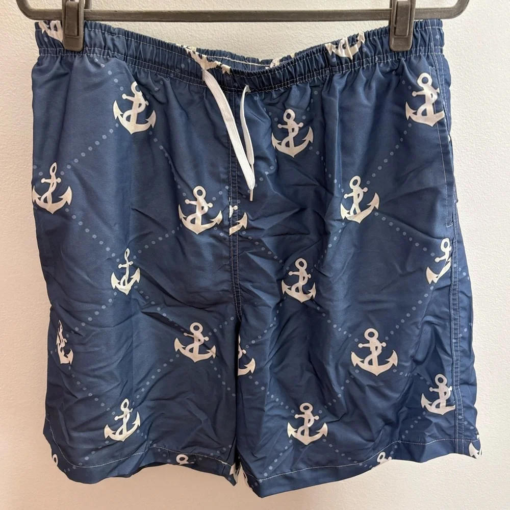 NWOT Blue Anchor Swim Trunks XL